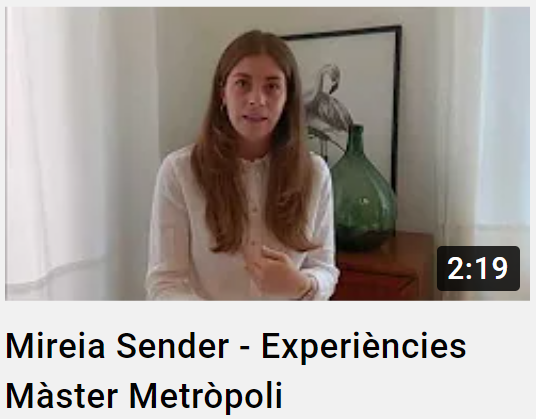 Master Testimoni Mireia Sender
